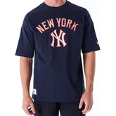 New Era Rib Infill Oversized Tee New York Yankees - Navy