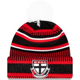 New Era Pom Knit Est Date Beanie St Kilda Saints - Black / Red