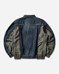 Men's Denim x Nylon Twill Jacket Blue