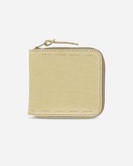 Leather Bi-Fold Wallet Beige