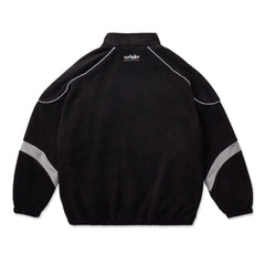 WNDRR Collective 1/4 Zip Polar Fleece Sweat - Black