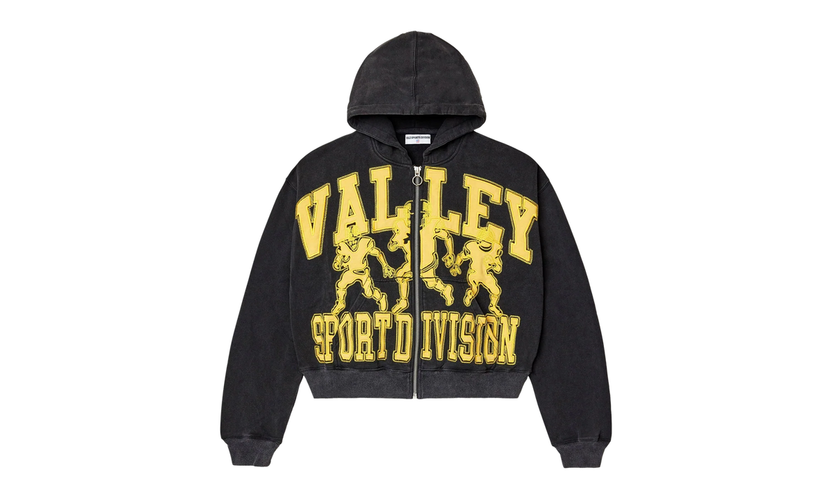 FRIDAY BLACK ZIP UP HOODIE "Black/Yellow" EN8WMYNH