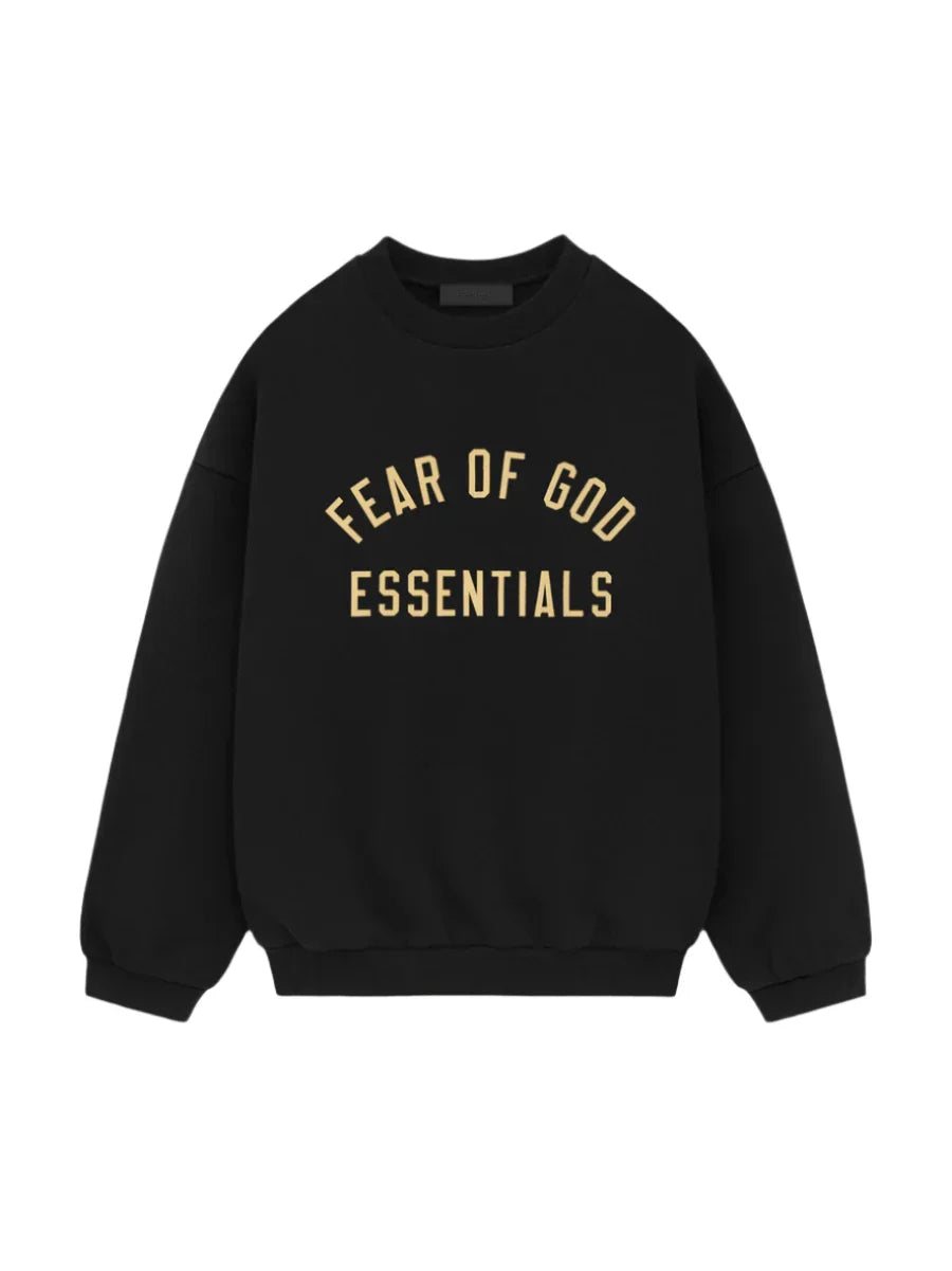 Fear Of God Fleece Essentials Crewneck Black