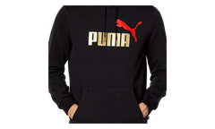 Essential+ Big Logo Fleece Hoodie "Cotton Black / Gold" 846849 90