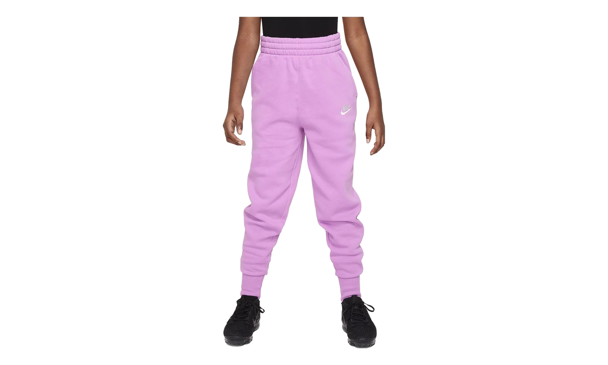 Sportswear Club Fleece Girls' High-waisted Fitted Pants GS "Rush Fuchsia / Rush Fuchsia / White" FD2921 532