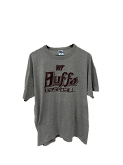 Vintage WT Buffs Baseball College Sports T-shirt Grey Large