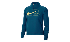 Icon Clash Midlayer Insulated Half Zip Top WMNS "Valerian Blue / Metallic Gold" CZ1624 460