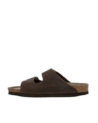 GENUINS HAWAII OILED LEATHER SANDAL BROWN