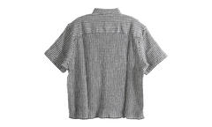 Crinkled Check Short Sleeve Shirt "BLACK" 1110371 BLAC