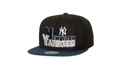 MLB Text Stack 1 Snapback Cap "New York Yankees - Black" HS8525 NYYBLCK