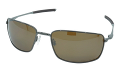 Square Wire Polarized Sunglasses "Gunmetal / Tungsten Iridium" OO4075 06