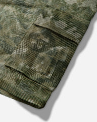 Men's Multi Pixel Camo Mask Hooded Shirt Jacket Green