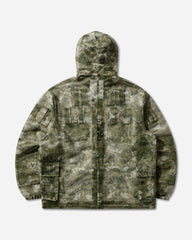 Men's Multi Pixel Camo Mask Hooded Shirt Jacket Green