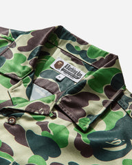 Men's ABC Camo Open Collar Shirt Green