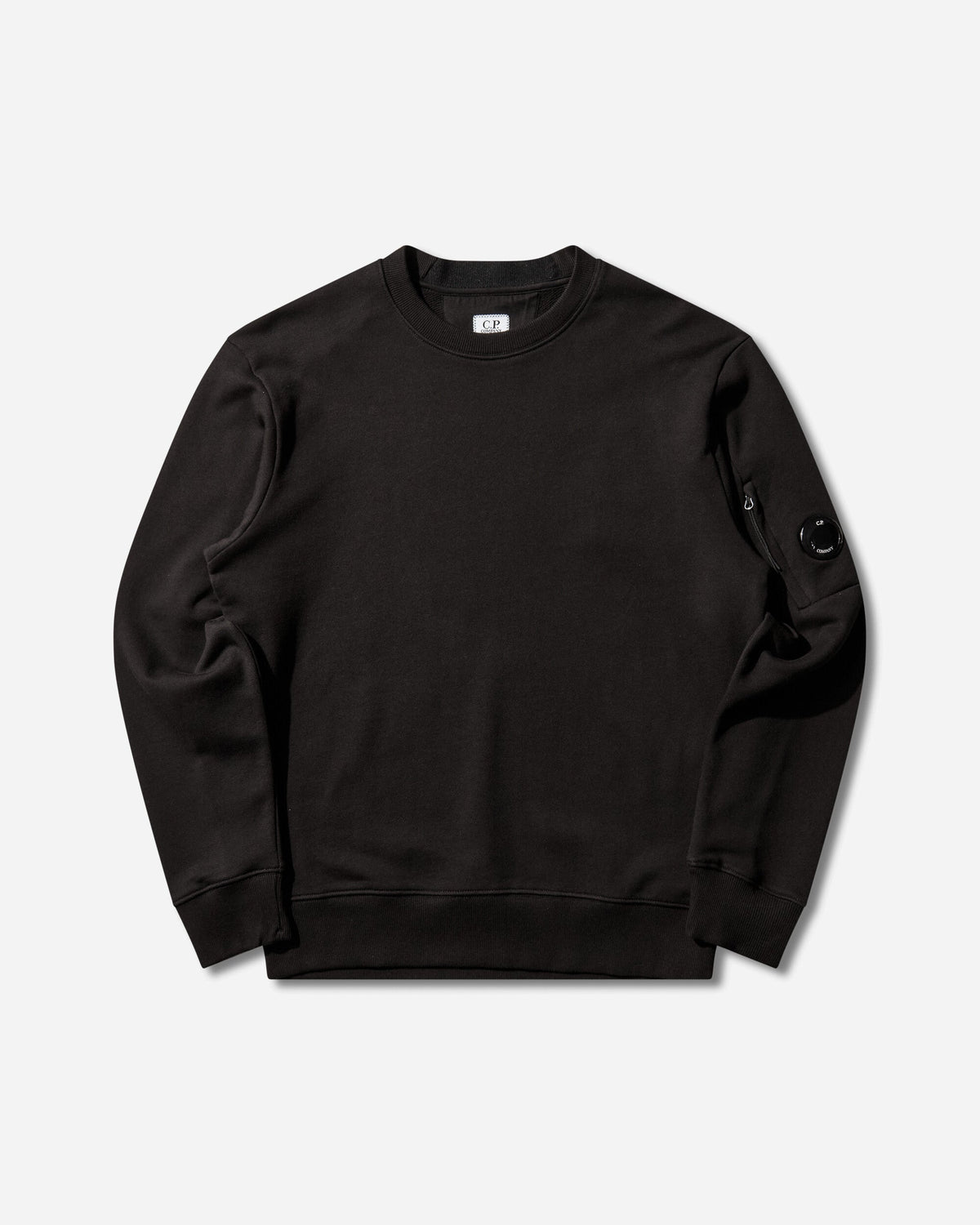 Men's Diagonal Raised Fleece Crewneck Sweatshirt Black