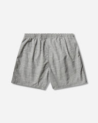 Men's Flatt Nylon Striped Swim Shorts Gunmetal