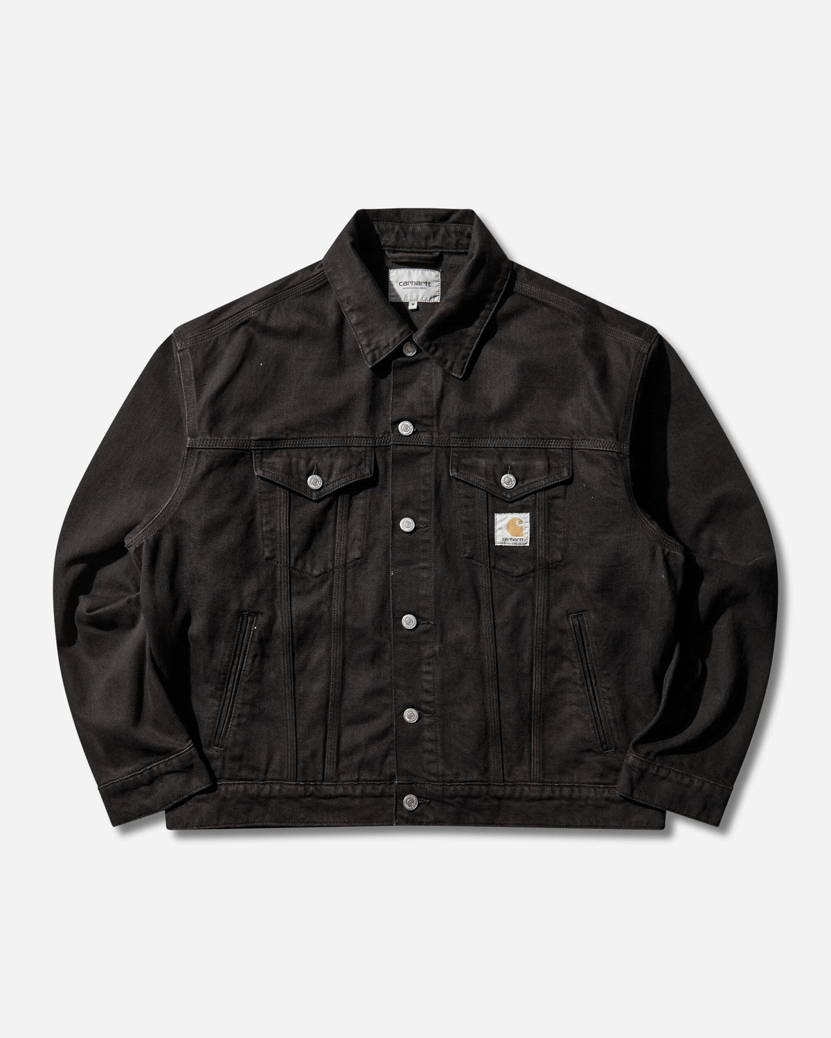 Men's Everson Trucker Jacket Black (Garment Dyed)