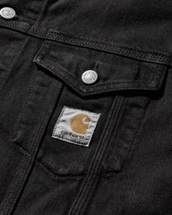 Men's Everson Trucker Jacket Black (Garment Dyed)