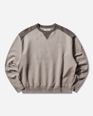 Men's Panel Shoulder Crewneck Sweatshirt Beige