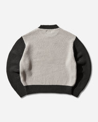 Men's Coloured Cotton Knit Sweater Grey