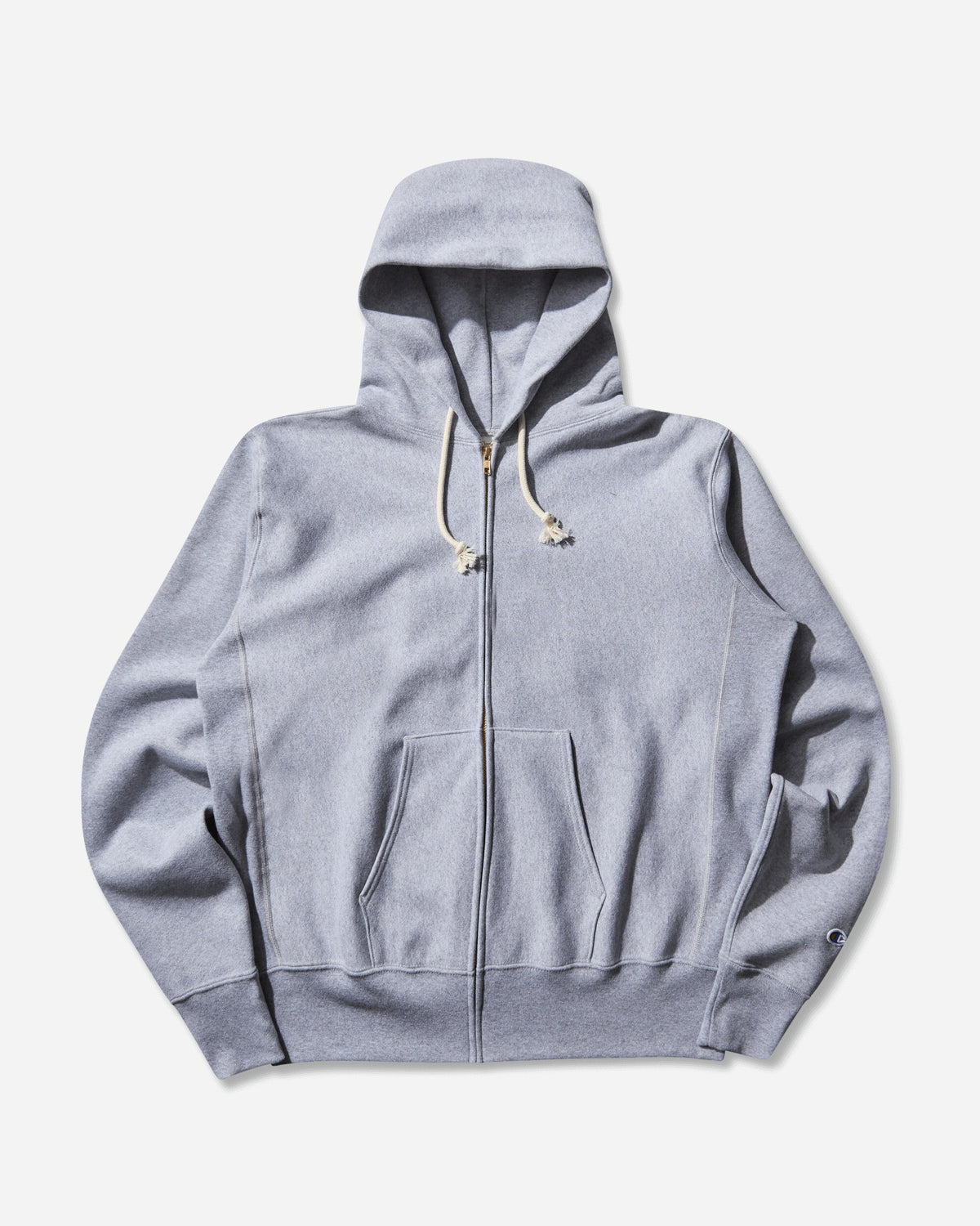 Men's Made in USA Reverse Weave Zipped Hoodie Oxford Gray
