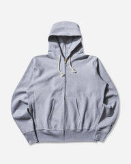 Men's Made in USA Reverse Weave Zipped Hoodie Oxford Gray