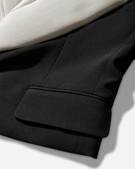 Men's Double-Lapels Blazer Black / Natural