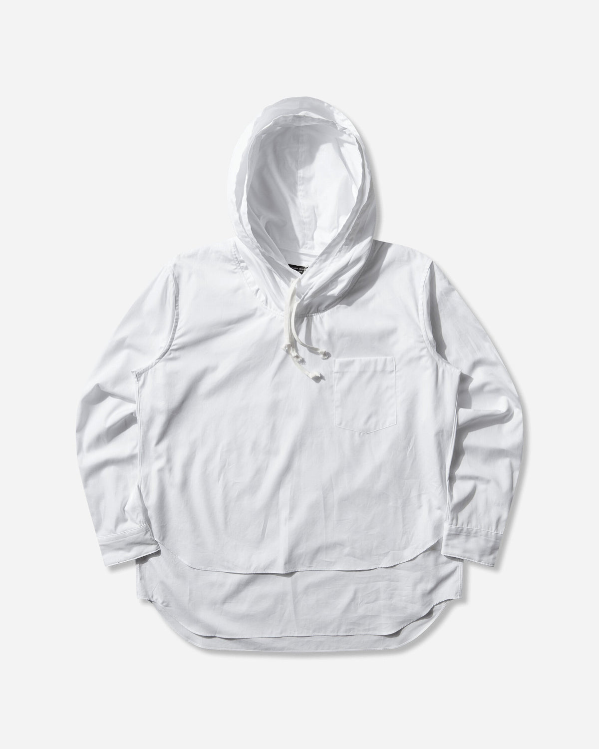Men's Double-Layer Hooded Shirt White