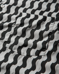 Men's Mixed Pattern Longsleeve Shirt White / Black