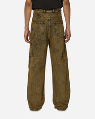 Loose Fit Denim Pants Beige