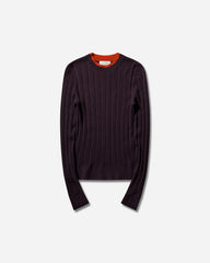 Men's Merino Wool Sweater Dark Purple