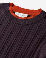 Men's Merino Wool Sweater Dark Purple
