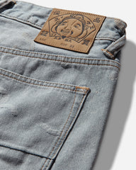 Men's All-Over Seagull Jacquard Denim Shorts Indigo