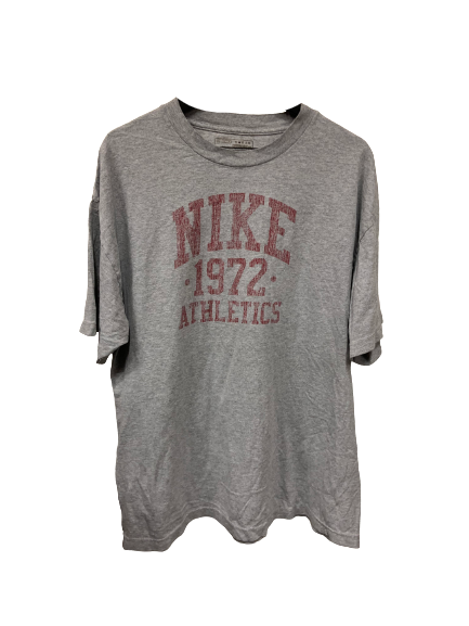 Vintage Nike Athletics 1972 Grey T-Shirt X-Large