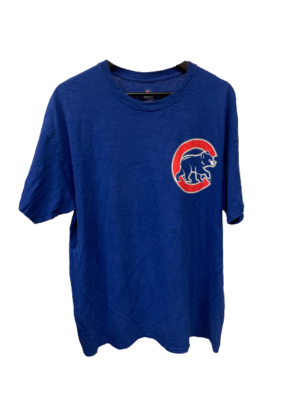 Vintage MLB Chicago Cubs Rizzo 44 Blue T-Shirt X-Large