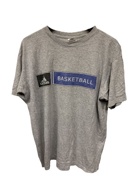 Vintage Grey Adidas Basketball T-shirt Medium
