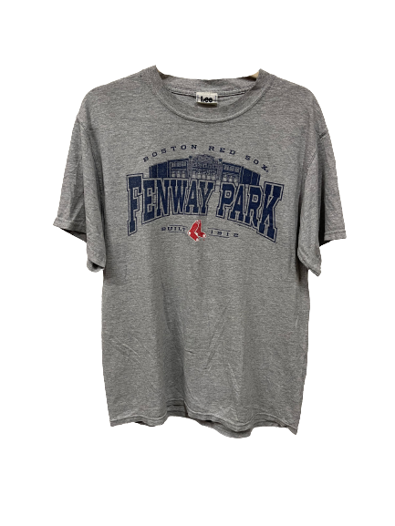 Vintage Grey Red Sox Fenway Park T-Shirt Large