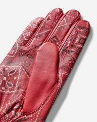 Leather Cookie Bandana Gloves Red