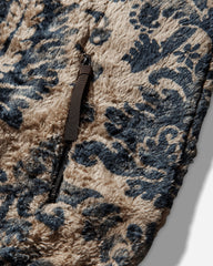 Men's Damask Fleece Zip Jacket Beige