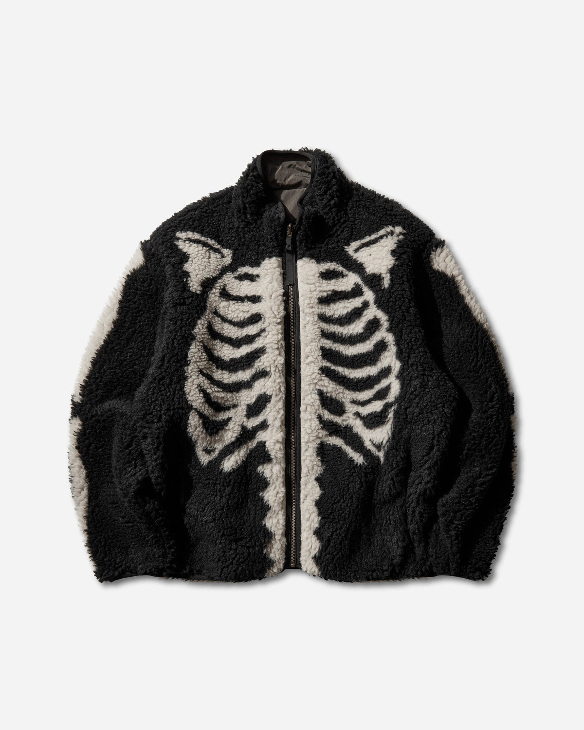 Men's Bone Boa Fleece Reversible Blouson Black