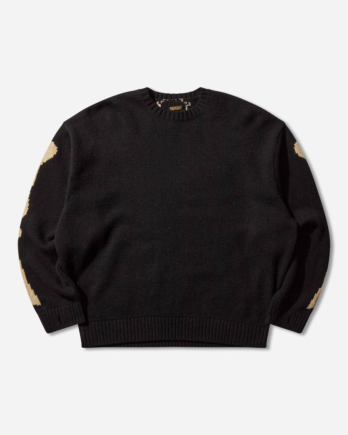 Men's 5G Wool Bone Crewneck Sweater Black
