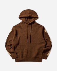 Men's 5G Wool Bone Hooded Sweater Brown