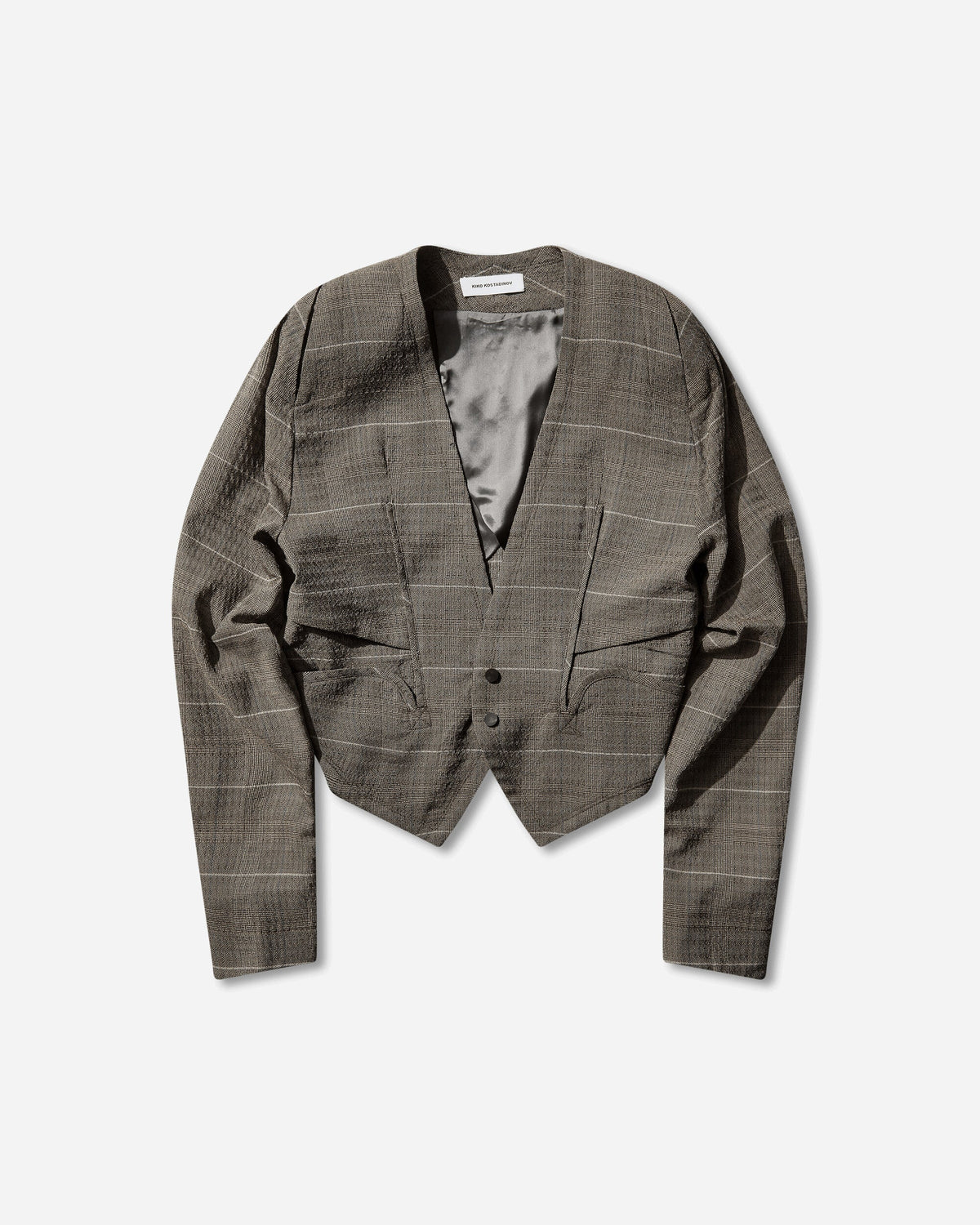 Men's Andras Tailored Jacket Taupe Check