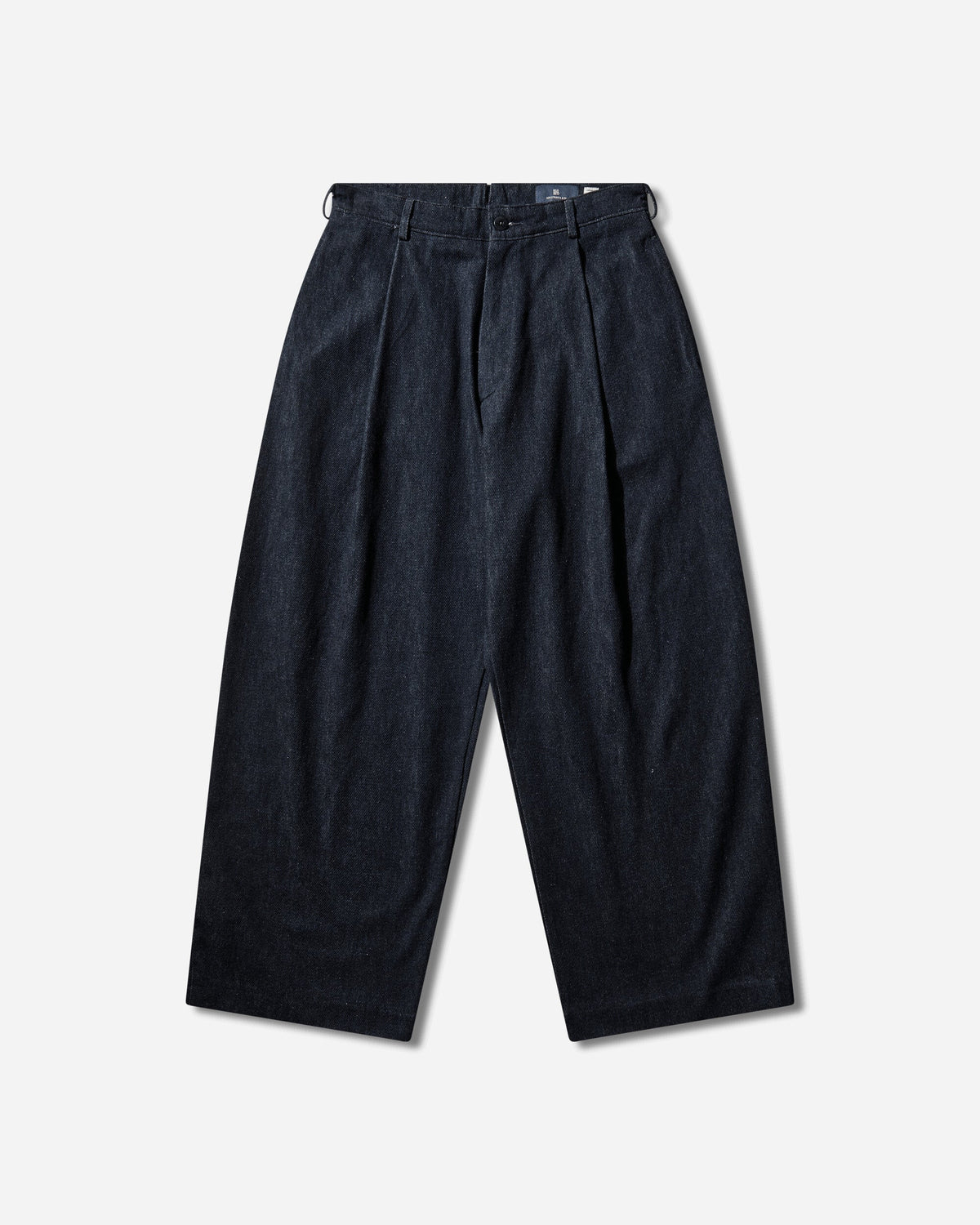 Men's Blue Tab Pleated Trousers Ivy Wash