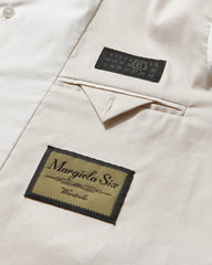 Men's Label Patch Poplin Shirt White