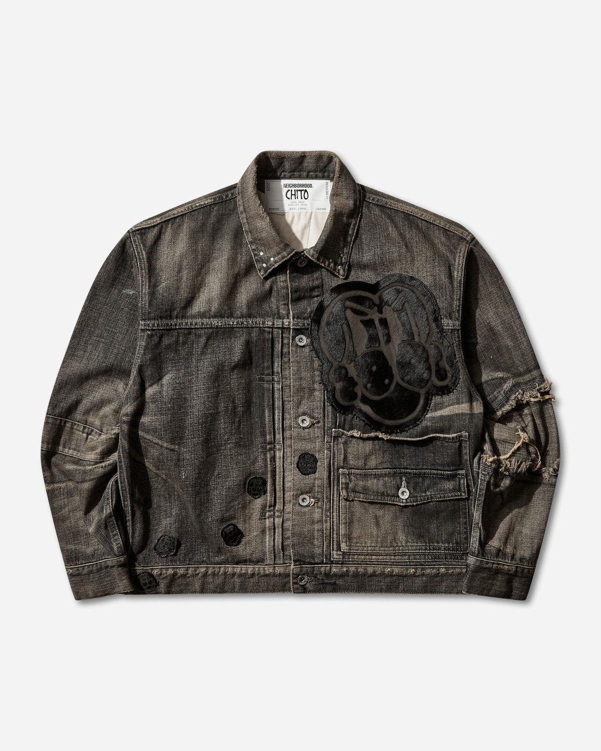 Men's CHITO Savage Denim Type-1 Jacket MOD Black