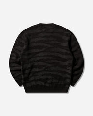 Men's Camo Pattern Crewneck Sweater Black