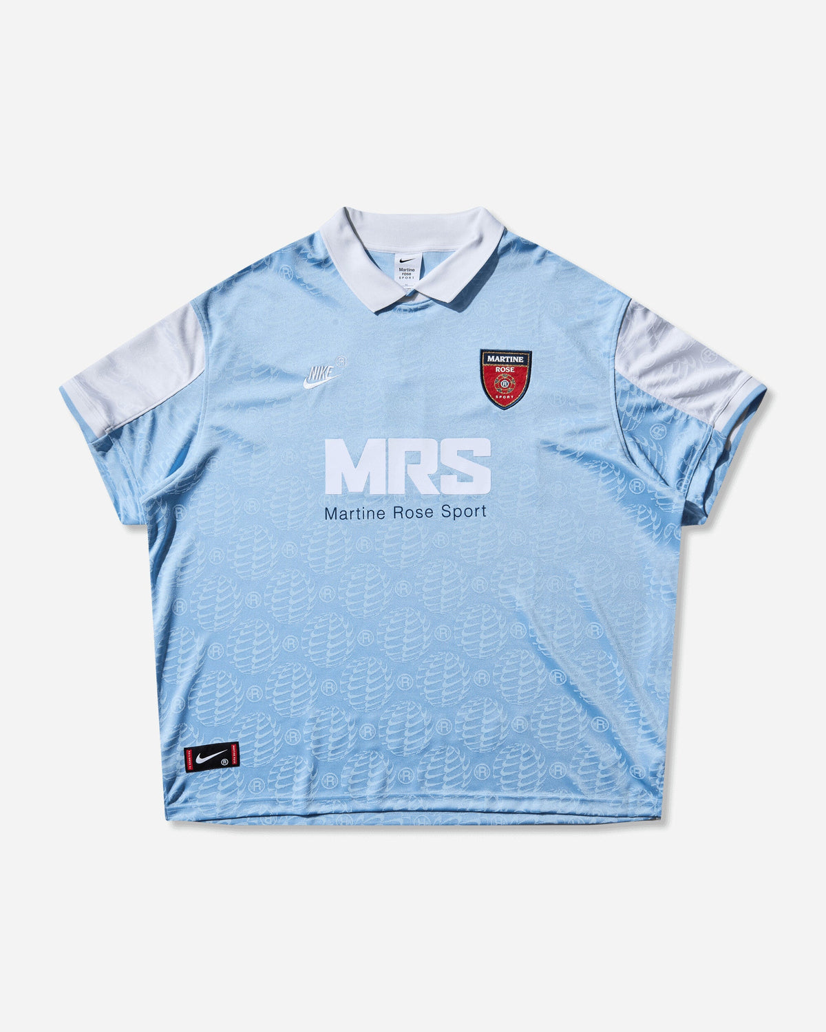 Men's Martine Rose Football Jersey Psychic Blue