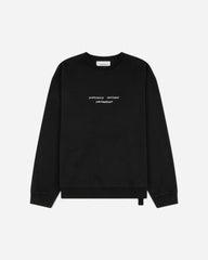 Men's Landart 02 Print Loose Fit Crewneck Sweatshirt Black
