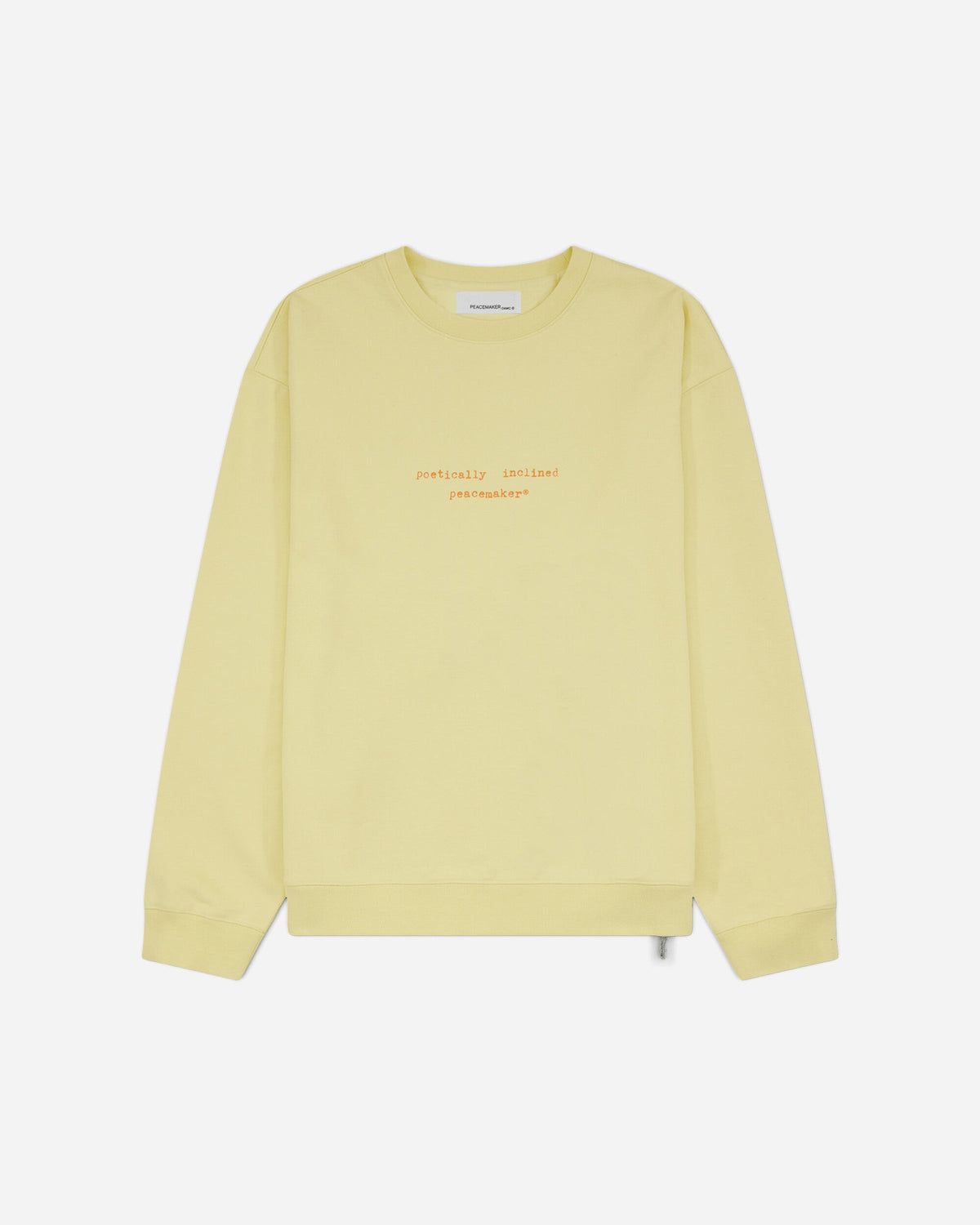 Men's Landart 02 Print Loose Fit Crewneck Sweatshirt Light Yellow